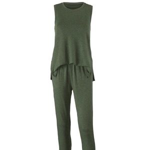 CAbi Sleeveless Green Jumpsuit